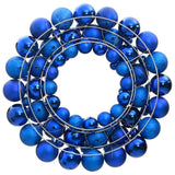 Christmas Wreath Blue 45 cm Polystyrene - Front View