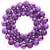 Christmas Wreath Purple 45 cm Polystyrene - Front View
