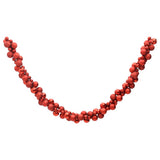 Christmas Balls Garland Red 175 cm Polystyrene - Front View