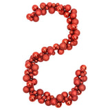 Christmas Balls Garland Red 175 cm Polystyrene - Side View