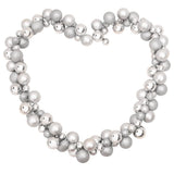 Christmas Balls Garland Silver 175 cm Polystyrene - Top-Down View