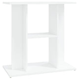 Aquarium Stand White 60x30x60 cm Engineered Wood - Front View