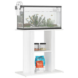 Aquarium Stand White 60x30x60 cm Engineered Wood - Side View