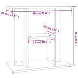 Aquarium Stand White 60x30x60 cm Engineered Wood - Low Angle