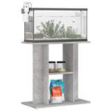 Aquarium Stand Concrete Grey 60x30x60 cm Engineered Wood - Side View