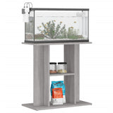 Aquarium Stand Grey Sonoma 60x30x60 cm Engineered Wood - Side View