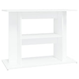 Aquarium Stand White 80x35x60 cm Engineered Wood - Front View