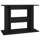 Aquarium Stand Black 80x35x60 cm Engineered Wood - Front View