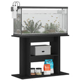 Aquarium Stand Black 80x35x60 cm Engineered Wood - Side View