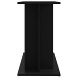 Aquarium Stand Black 80x35x60 cm Engineered Wood - 45-Degree Angle