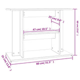 Aquarium Stand Black 80x35x60 cm Engineered Wood