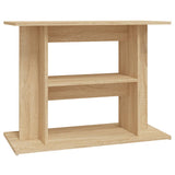 Aquarium Stand Sonoma Oak 80x35x60 cm Engineered Wood - Front View