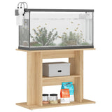 Aquarium Stand Sonoma Oak 80x35x60 cm Engineered Wood - Side View