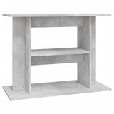 Aquarium Stand Concrete Grey 80x35x60 cm Engineered Wood - Front View