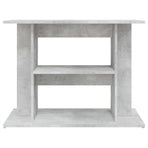 Aquarium Stand Concrete Grey 80x35x60 cm Engineered Wood