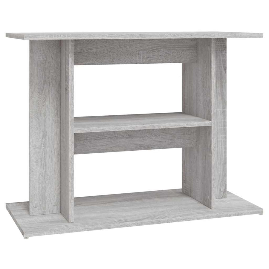 Aquarium Stand Grey Sonoma 80x35x60 cm Engineered Wood