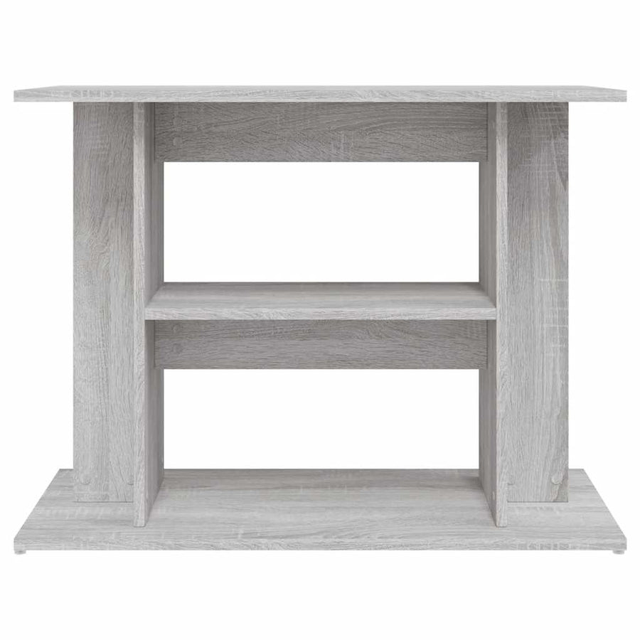 Aquarium Stand Grey Sonoma 80x35x60 cm Engineered Wood