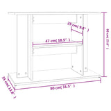 Aquarium Stand Grey Sonoma 80x35x60 cm Engineered Wood