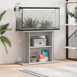 Aquarium Stand Grey Sonoma 80x35x60 cm Engineered Wood