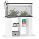 Aquarium Stand White 100x40x60 cm Engineered Wood - Side View