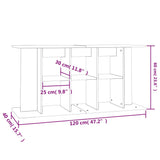 Aquarium Stand Black 120x40x60 cm Engineered Wood - Low Angle