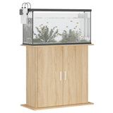 Aquarium Stand Sonoma Oak 81x36x73 cm Engineered Wood - Side View