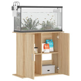 Aquarium Stand Sonoma Oak 81x36x73 cm Engineered Wood - Top-Down View