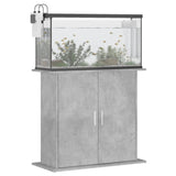 Aquarium Stand Concrete Grey 81x36x73 cm Engineered Wood - Side View