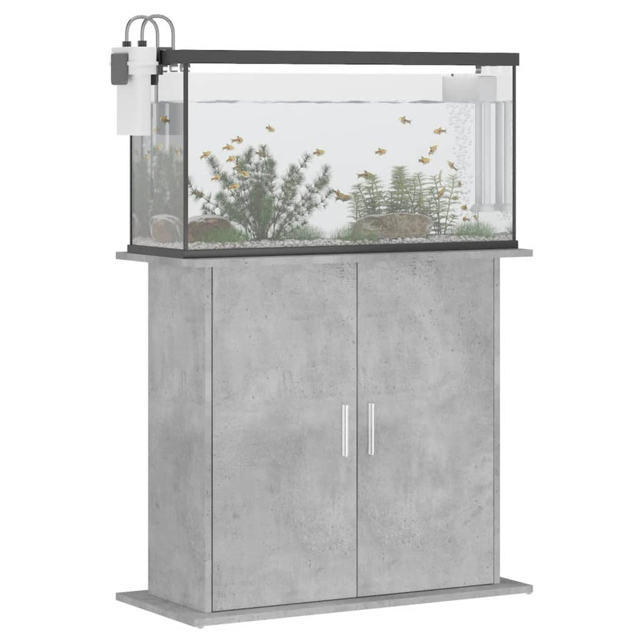 Aquarium Stand Concrete Grey 81x36x73 cm Engineered Wood