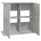 Aquarium Stand Concrete Grey 81x36x73 cm Engineered Wood - Rear View