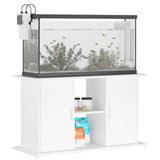 Aquarium Stand White 101x41x58 cm Engineered Wood - Side View