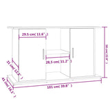 Aquarium Stand Black 101x41x58 cm Engineered Wood - Extra Image