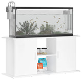 Aquarium Stand White 121x41x58 cm Engineered Wood - Side View