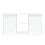 Aquarium Stand White 121x41x58 cm Engineered Wood - 45-Degree Angle