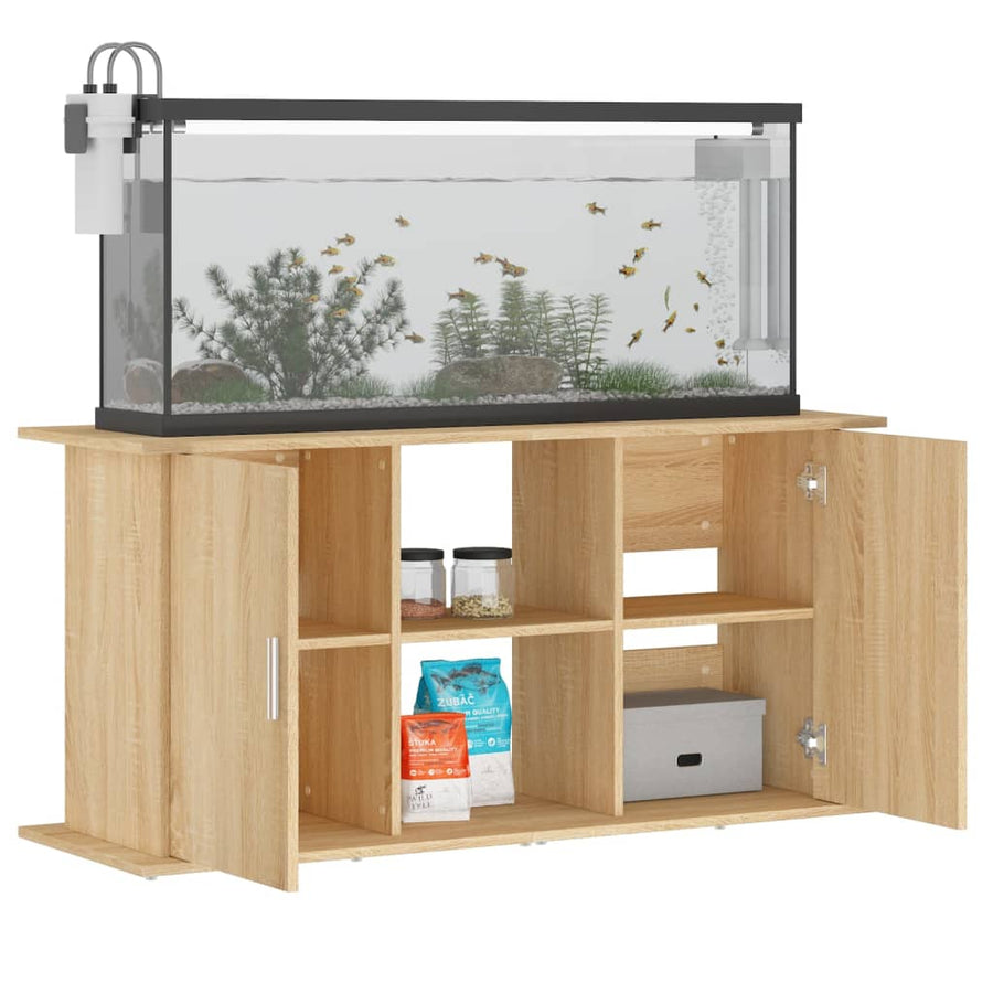 Aquarium Stand Sonoma Oak 121x41x58 cm Engineered Wood