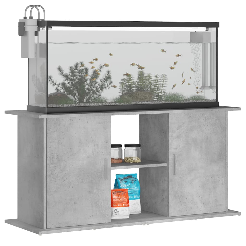 Aquarium Stand Concrete Grey 121x41x58 cm Engineered Wood