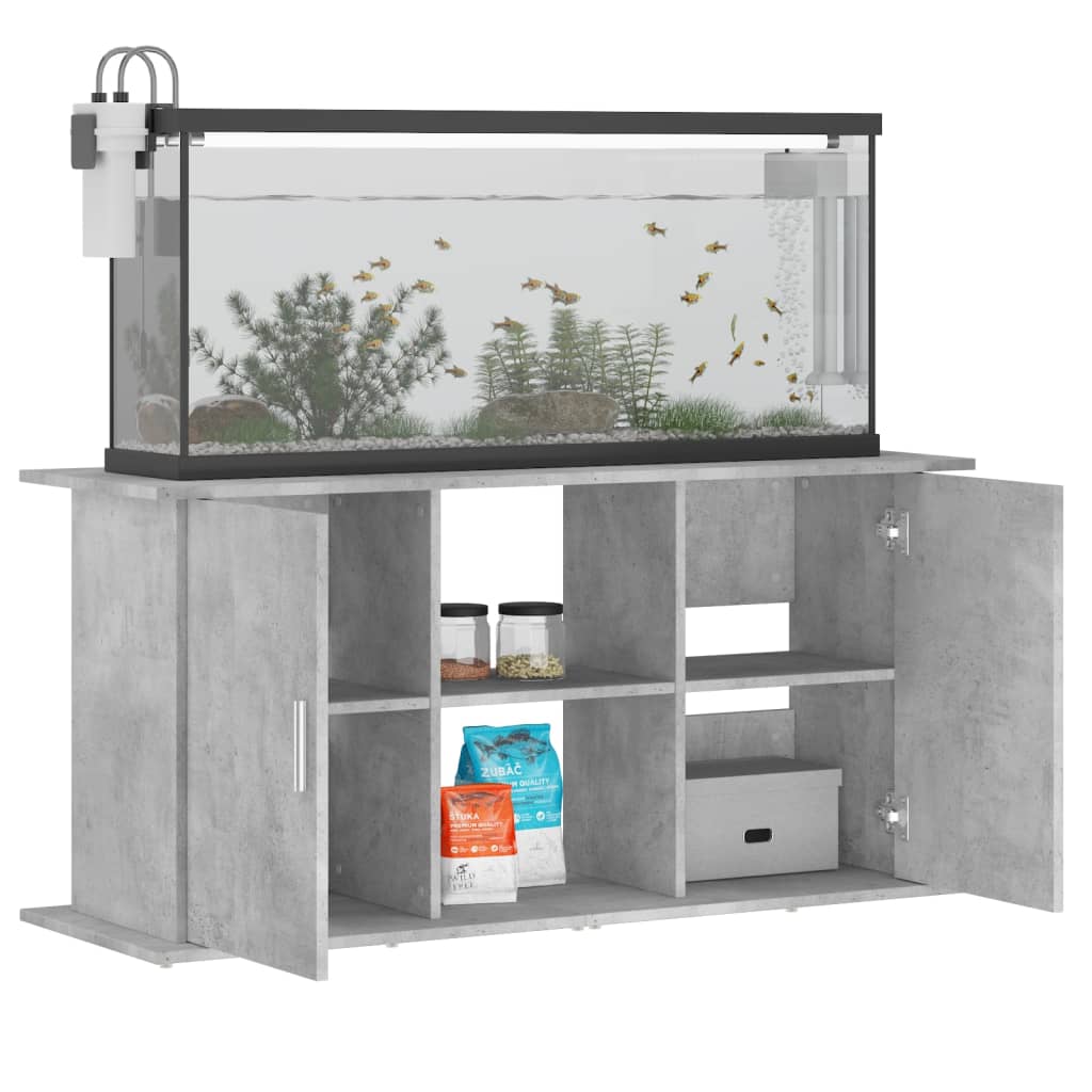Aquarium Stand Concrete Grey 121x41x58 cm Engineered Wood