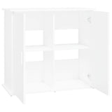 Aquarium Stand White 81x36x73 cm Engineered Wood - Rear View