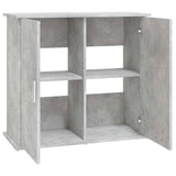 Aquarium Stand Concrete Grey 81x36x73 cm Engineered Wood - Rear View