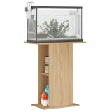 Aquarium Stand Sonoma Oak 60.5x36x72.5 cm Engineered Wood - Side View