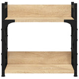 Printer Stand 2-Tier Sonoma Oak 40x20x40 cm Engineered Wood - Top-Down View