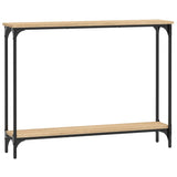 Console Table Sonoma Oak 100x22.5x75 cm Engineered Wood - Front View