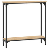 Console Table Sonoma Oak 75x22.5x75 cm Engineered Wood - Front View