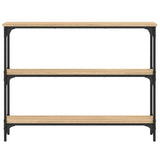 Console Table Sonoma Oak 100x22.5x75 cm Engineered Wood - Top-Down View