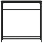 Console Table Black 75x19.5x75 cm Engineered Wood