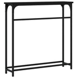 Console Table Black 75x19.5x75 cm Engineered Wood - Rear View