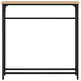 Console Table Sonoma Oak 75x19.5x75 cm Engineered Wood - Top-Down View