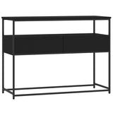 Console Table Black 100x40x75 cm Engineered Wood - Front View
