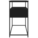 Console Table Black 100x40x75 cm Engineered Wood - Close-Up Angle