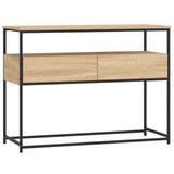 Console Table Sonoma Oak 100x40x75 cm Engineered Wood - Front View